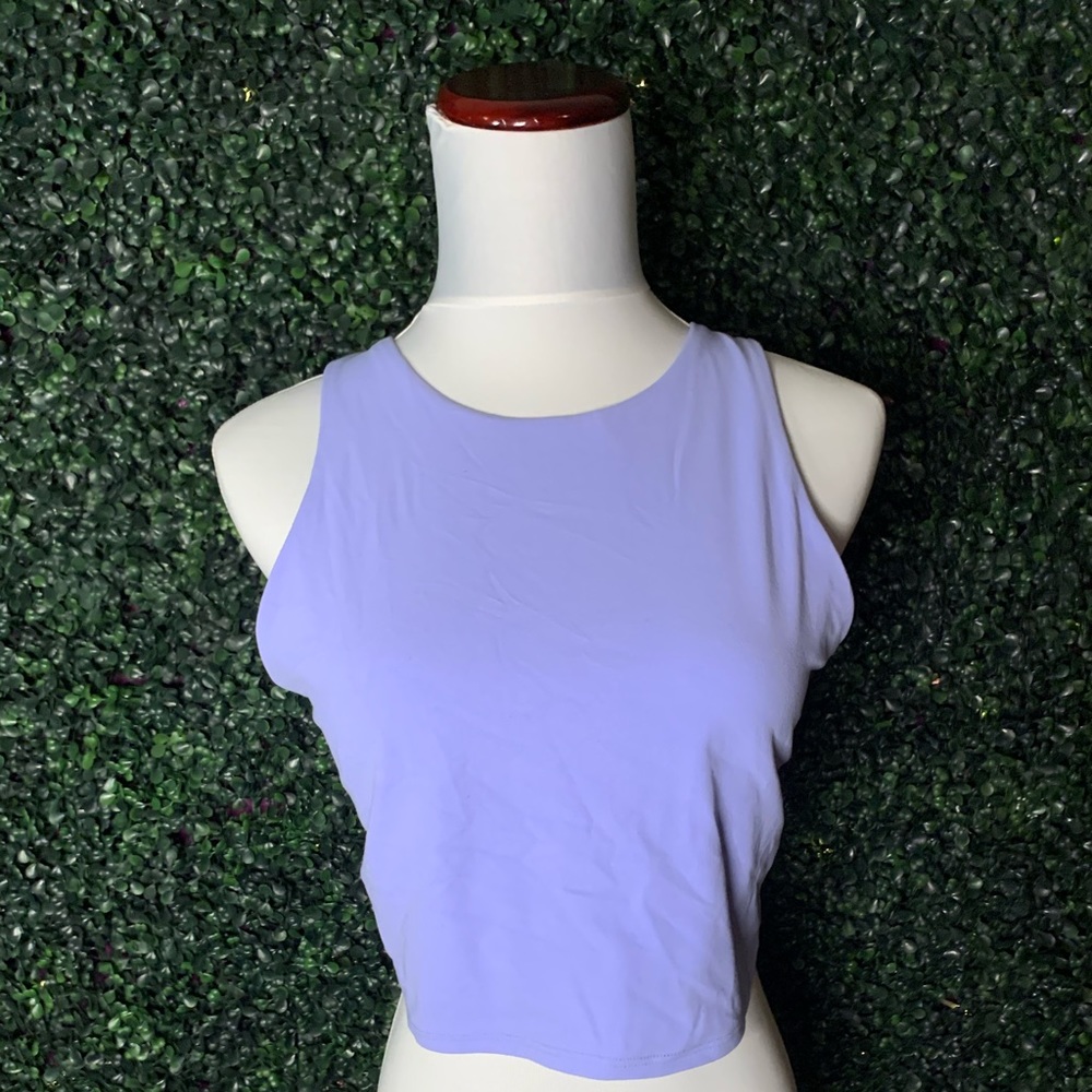 ATHLETA Conscious Crop Victorian Periwinkle Purple